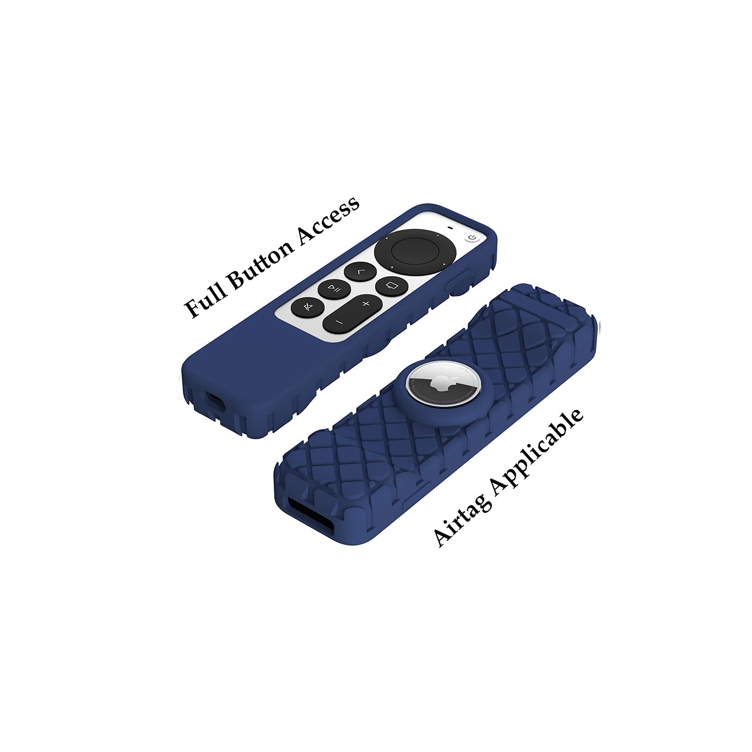 Remote Case for Apple Siri Remote,Anti-Lost Protective Anti-Slip Durable Silicon Shockproof Rubber Cover for Apple 4K HD TV Siri Remote (2nd