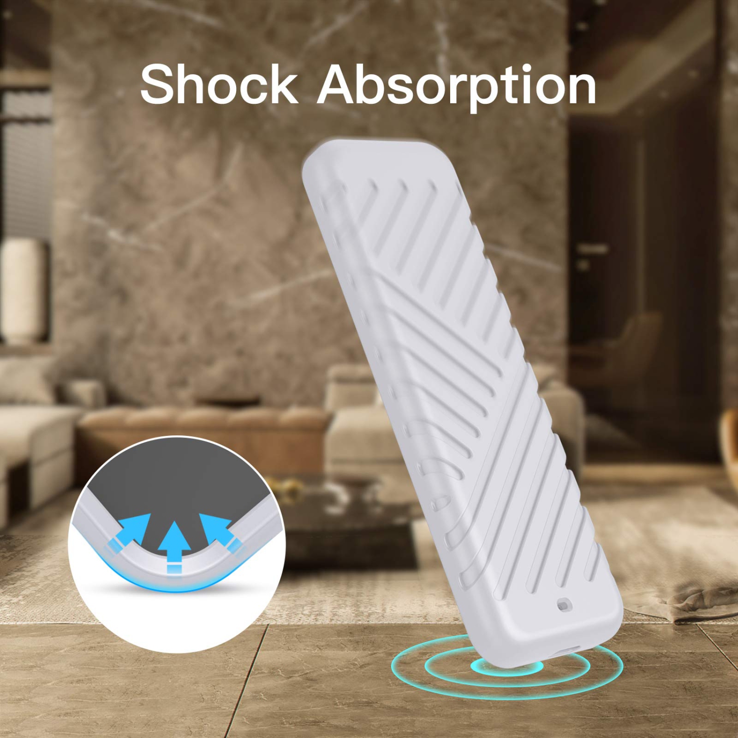 Silicone Case for Apple TV Siri Remote, Lightweight Shockproof Anti Slip Protective Cover for Apple TV 4K Siri Remote Controller (1st Gen)