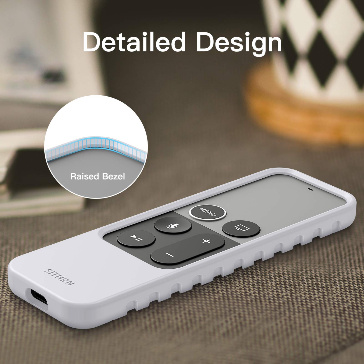 Silicone Case for Apple TV Siri Remote, Lightweight Shockproof Anti Slip Protective Cover for Apple TV 4K Siri Remote Controller (1st Gen)