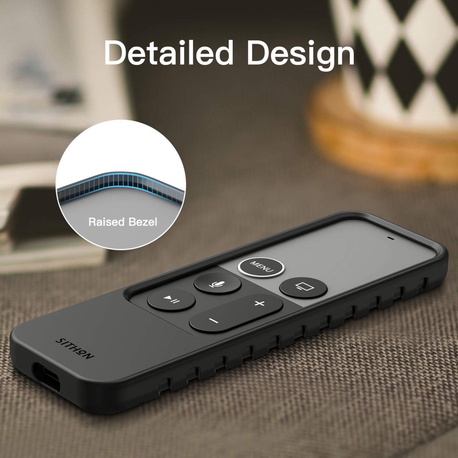 Silicone Case for Apple TV Siri Remote, Lightweight Shockproof Anti Slip Protective Cover for Apple TV 4K Siri Remote Controller (1st Gen)