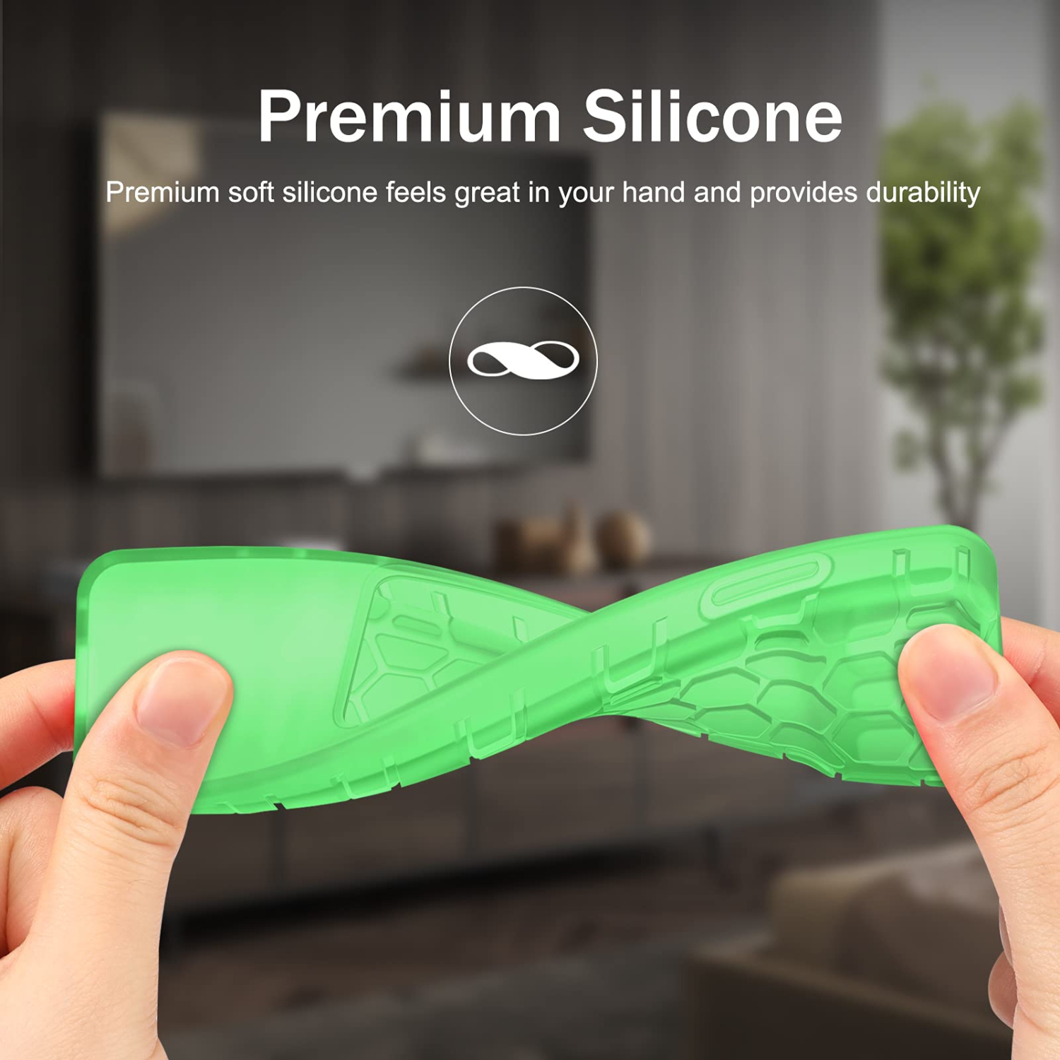 Protective Case for Apple TV Siri Remote 2021 2022 - Honey Comb Lightweight Anti Slip Shockproof Silicone Cover for Apple TV 4K / HD Siri Remote