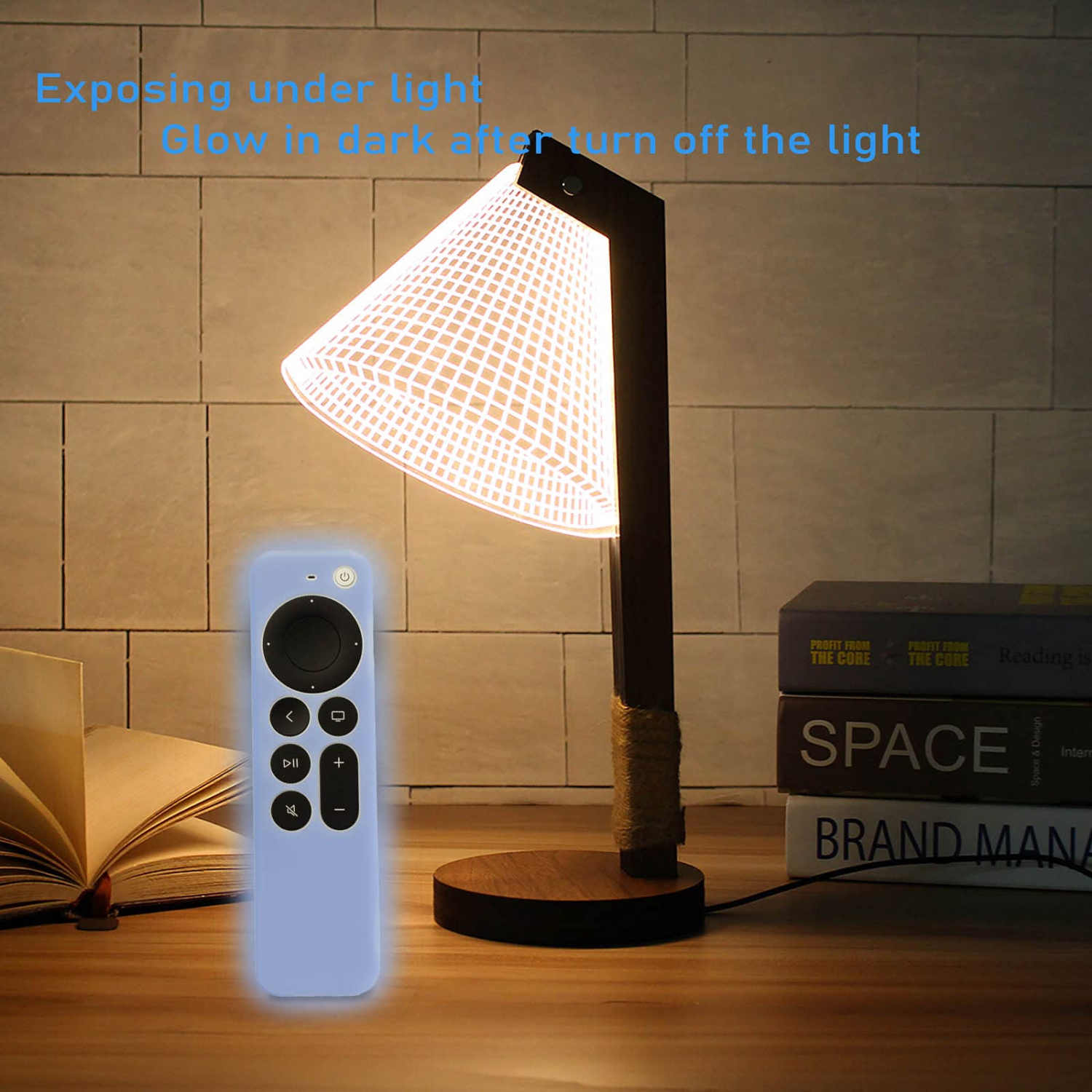 Étui de rechange bleu Glow pour nouveau Apple TV 4K de série 2021 de 6 génération/télécommande de 6th génération, habillage en silicone Siri 2nd