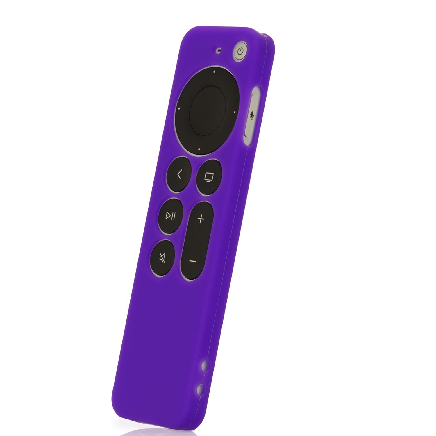 Purple Remote Cover Case Replacement for New Apple 4k TV 2021 Series 6 Generation / 6th Gen Remote Control, Silicone Skin Protector with Lanyard