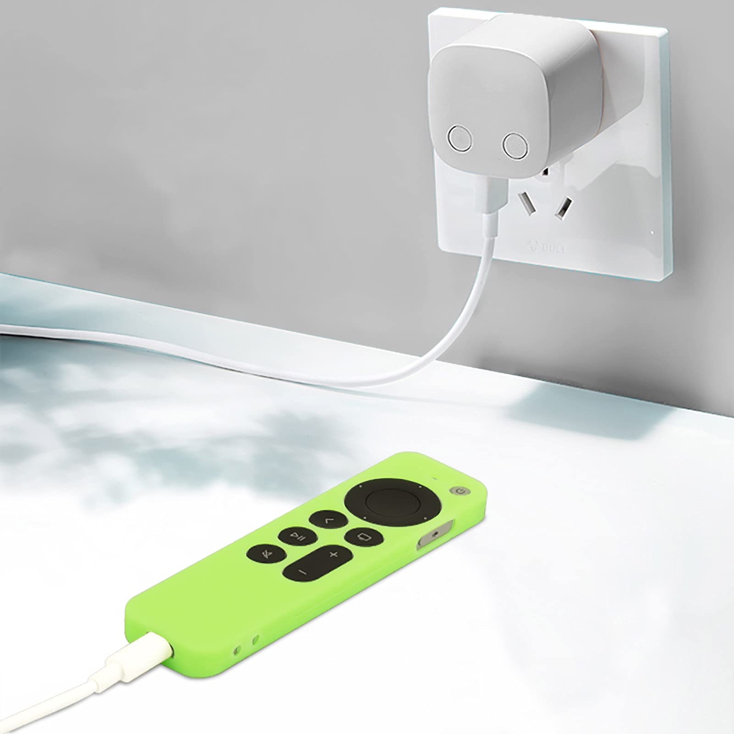 Étui de rechange pour télécommande Glow Green pour nouvel Apple 4K TV série 2021 de 6 génération/télécommande de 6th génération, habillage en