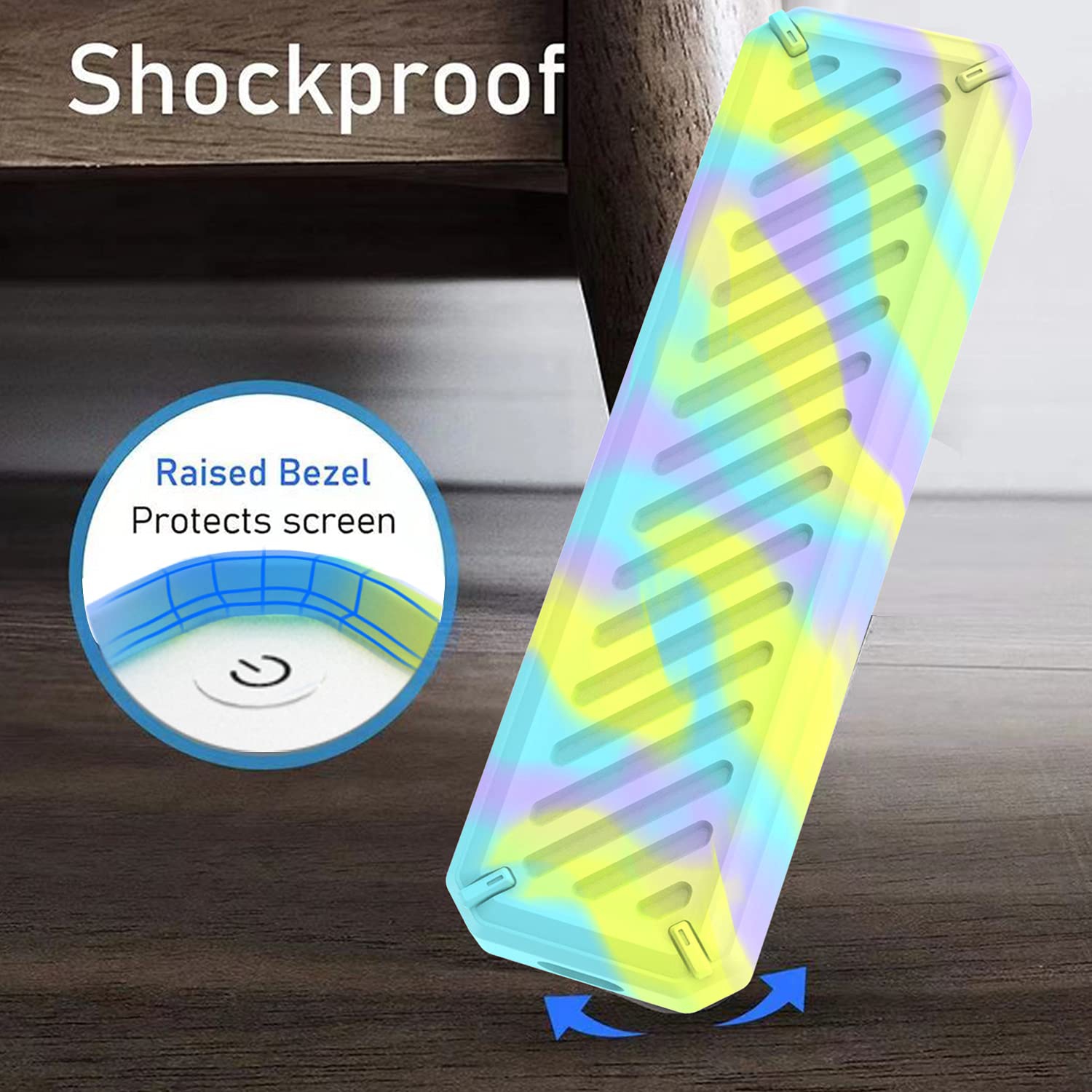 Protective Case for Siri Remote Control Anti-Slip Durable Silicone Shockproof Rubber Cover for Apple 4K HD TV Siri Remote Classic Design