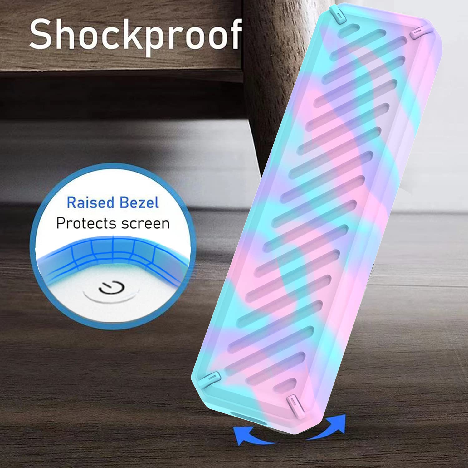 Protective Case for Siri Remote Control Anti-Slip Durable Silicone Shockproof Rubber Cover for Apple 4K HD TV Siri Remote Classic Design