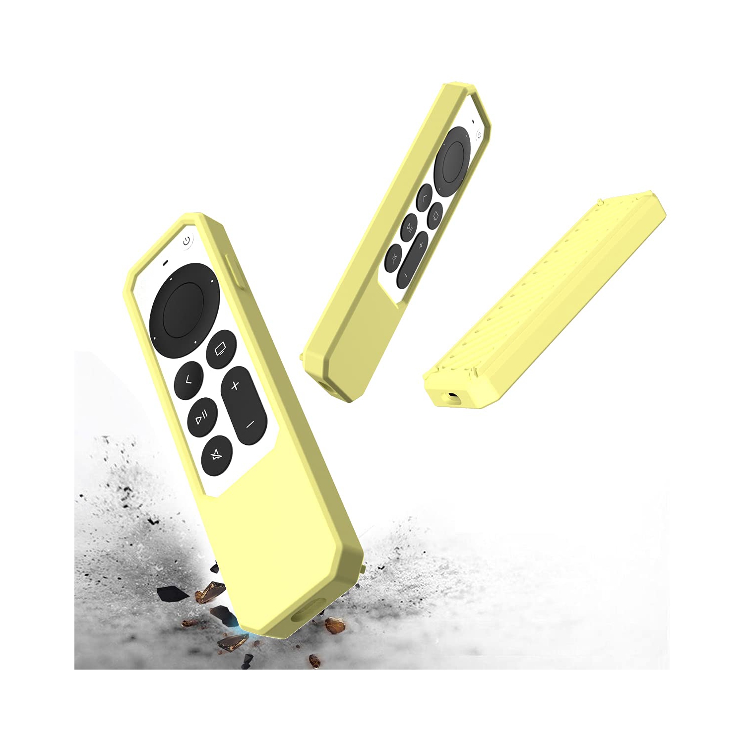 Protective Case for Siri Remote Control Anti-Slip Durable Silicone Shockproof Rubber Cover for Apple 4K HD TV Siri Remote Classic Design