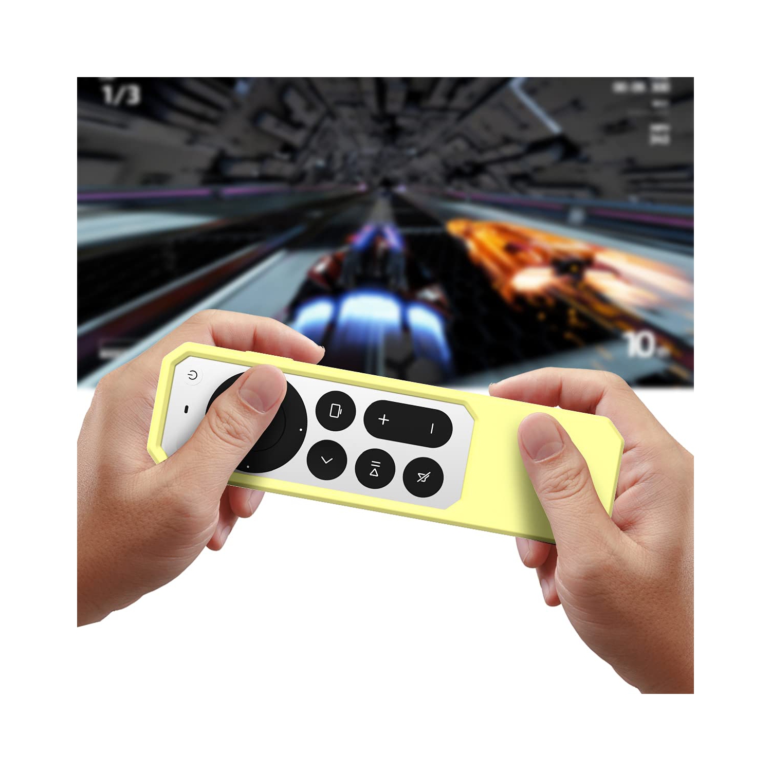 Protective Case for Siri Remote Control Anti-Slip Durable Silicone Shockproof Rubber Cover for Apple 4K HD TV Siri Remote Classic Design