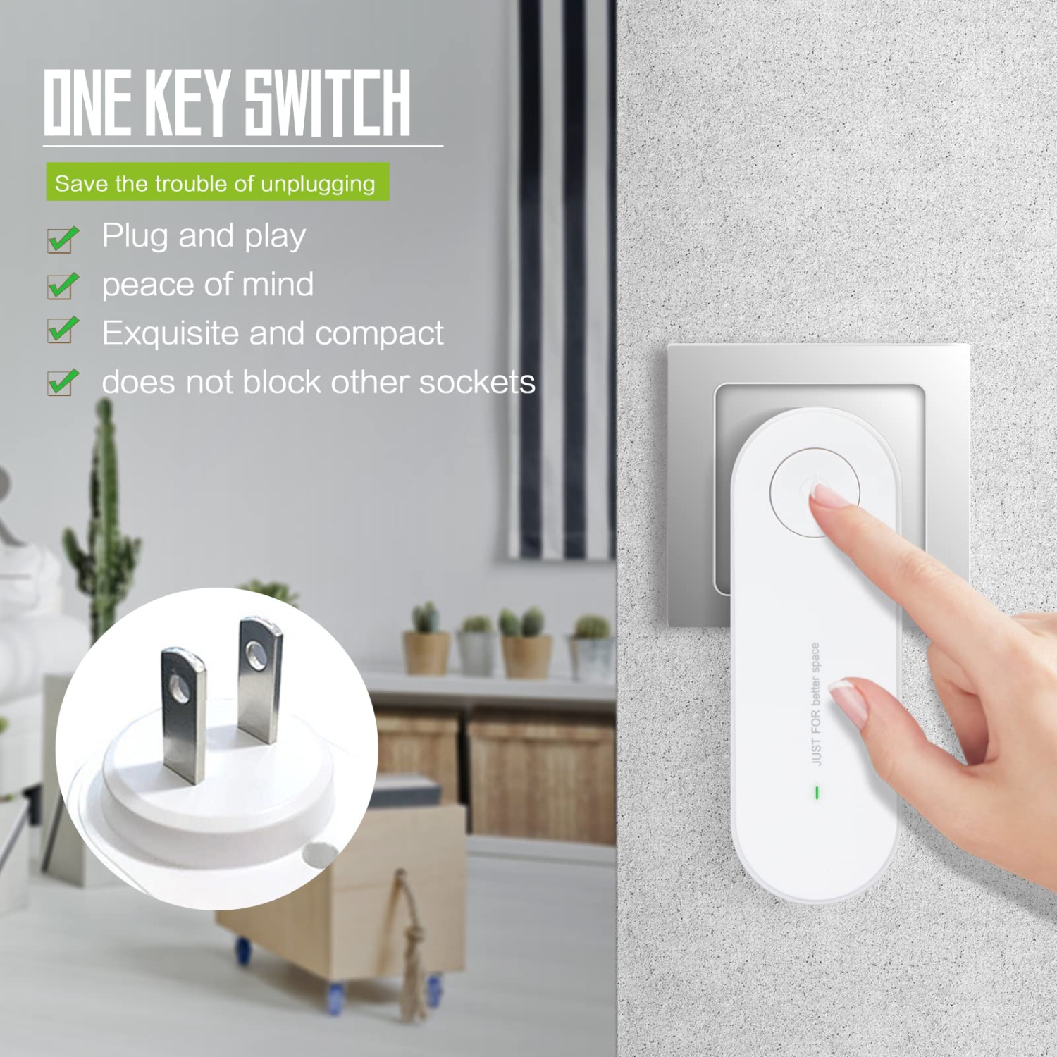 FYY Plug-in Negative Ion Air Purifier, Mini Portable Negative Ion Generator for Home, Bedrooms, Toilets, Living Room, Bathrooms, Closets, Pet Room