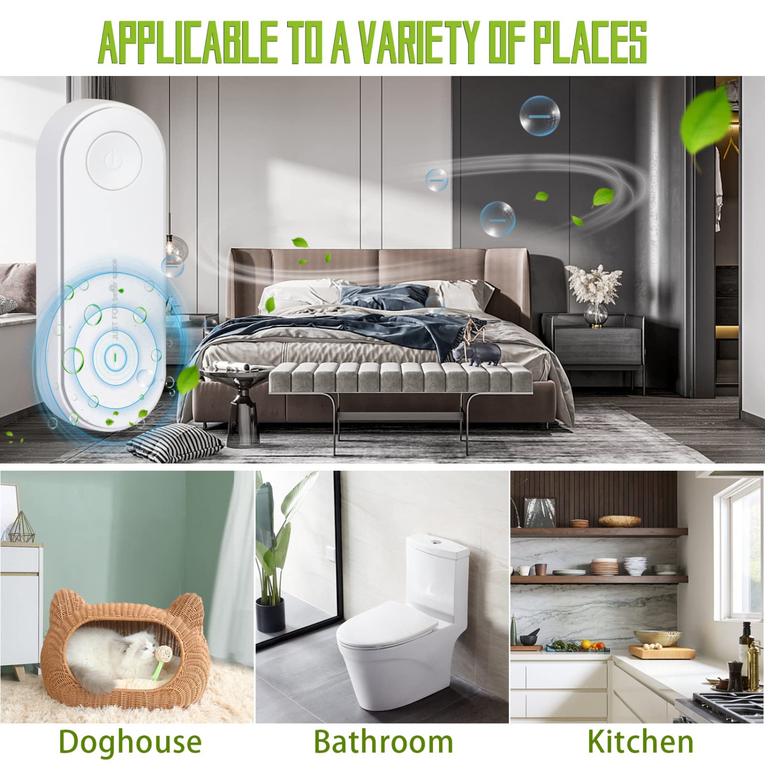 FYY Plug-in Negative Ion Air Purifier, Mini Portable Negative Ion Generator for Home, Bedrooms, Toilets, Living Room, Bathrooms, Closets, Pet Room