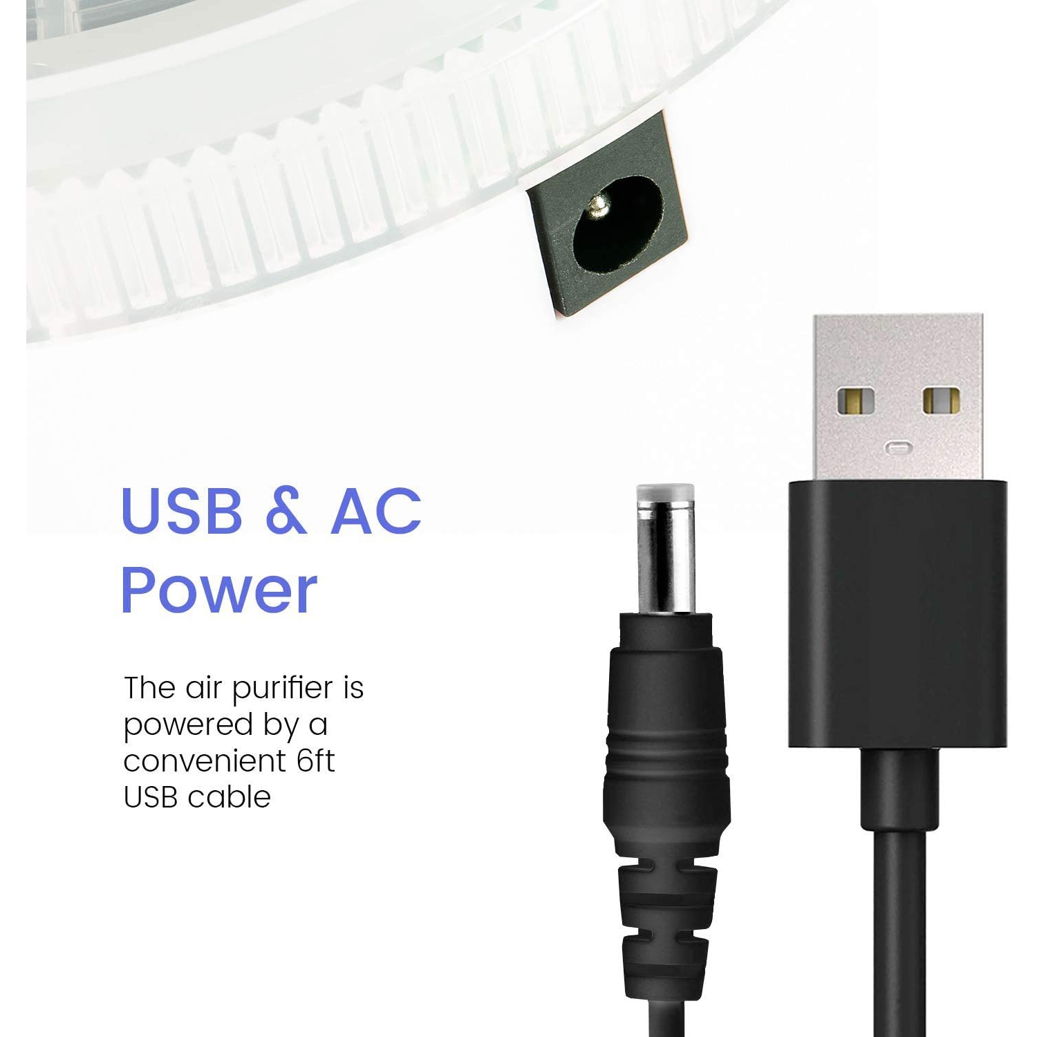 Mini purificateur d'air HEPA – petit purificateur d'air avec filtre HEPA véritable et veilleuse – purificateurs d'air de bureau pour chambre à