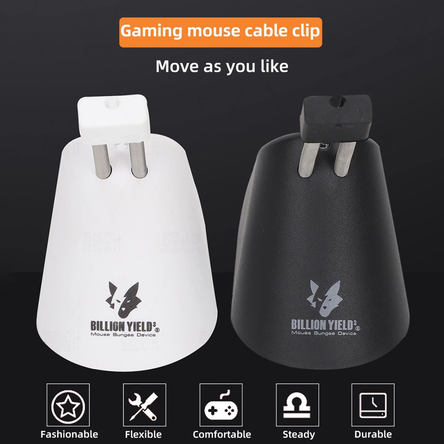 Gaming Mouse Bungee, Mouse Cord Holder and Cable Management Device