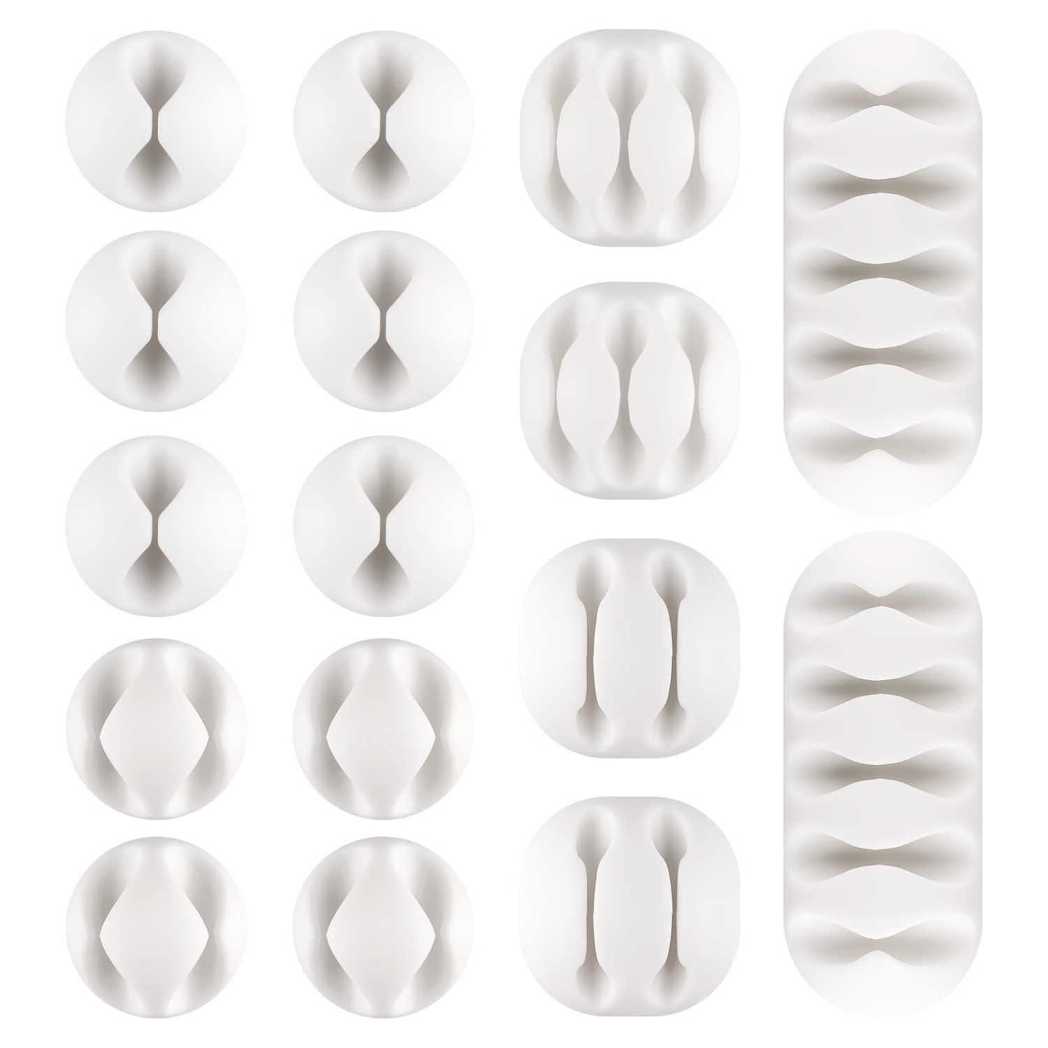 Cable Clips 16 Pack Cord Organizer Self Adhesive Cable Holder Wire Management for USB Charging Cables Power Cord Mouse Cables Headphone Cords