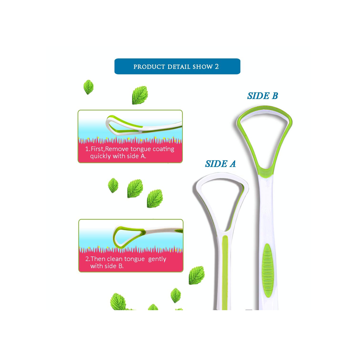 [Silicone souple] 3PCS Nettoyant pour grattoir à langue, racleurs oraux, ensembles de balais haut de gamme, outils pour la mauvaise haleine, trousses