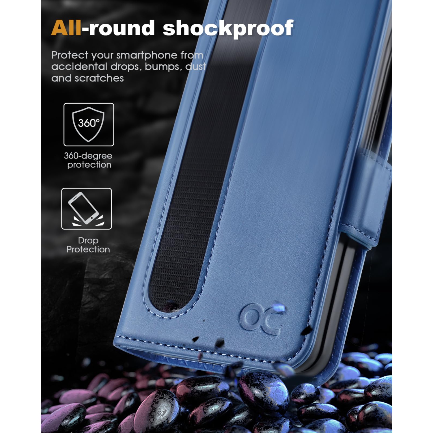 Samsung Galaxy Z Fold 5 5G Wallet Case with S Pen Holder, PU Leather Flip Folio Case with Card Slots RFID Blocking Kickstand Phone Case 7.6 Inch for