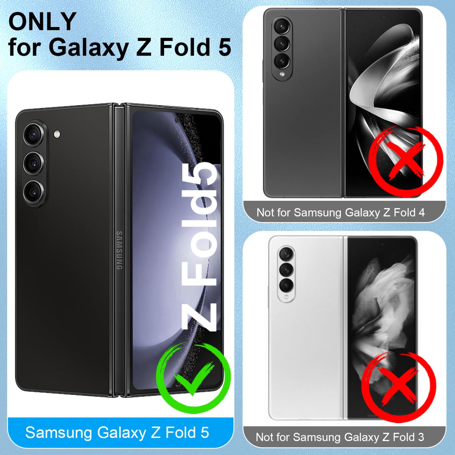 Étui pour Galaxy Z Fold 5 de Samsung avec support magnétique pour stylet S Pen Protection et protecteur d'écran intégré, protecteur d'appareil photo