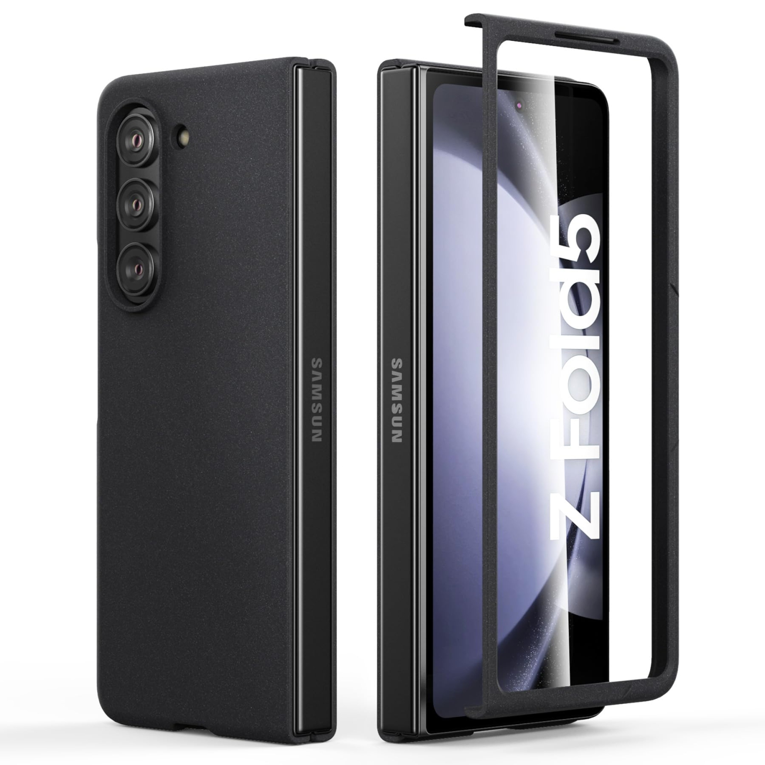 Case for Samsung Galaxy Z Fold 5,Thin Slim Fit Matte PC with Non-Slip Built in Screen Protector Full-Body Protection Built in Screen Protection Phone Cover for Galaxy Z Fold 5