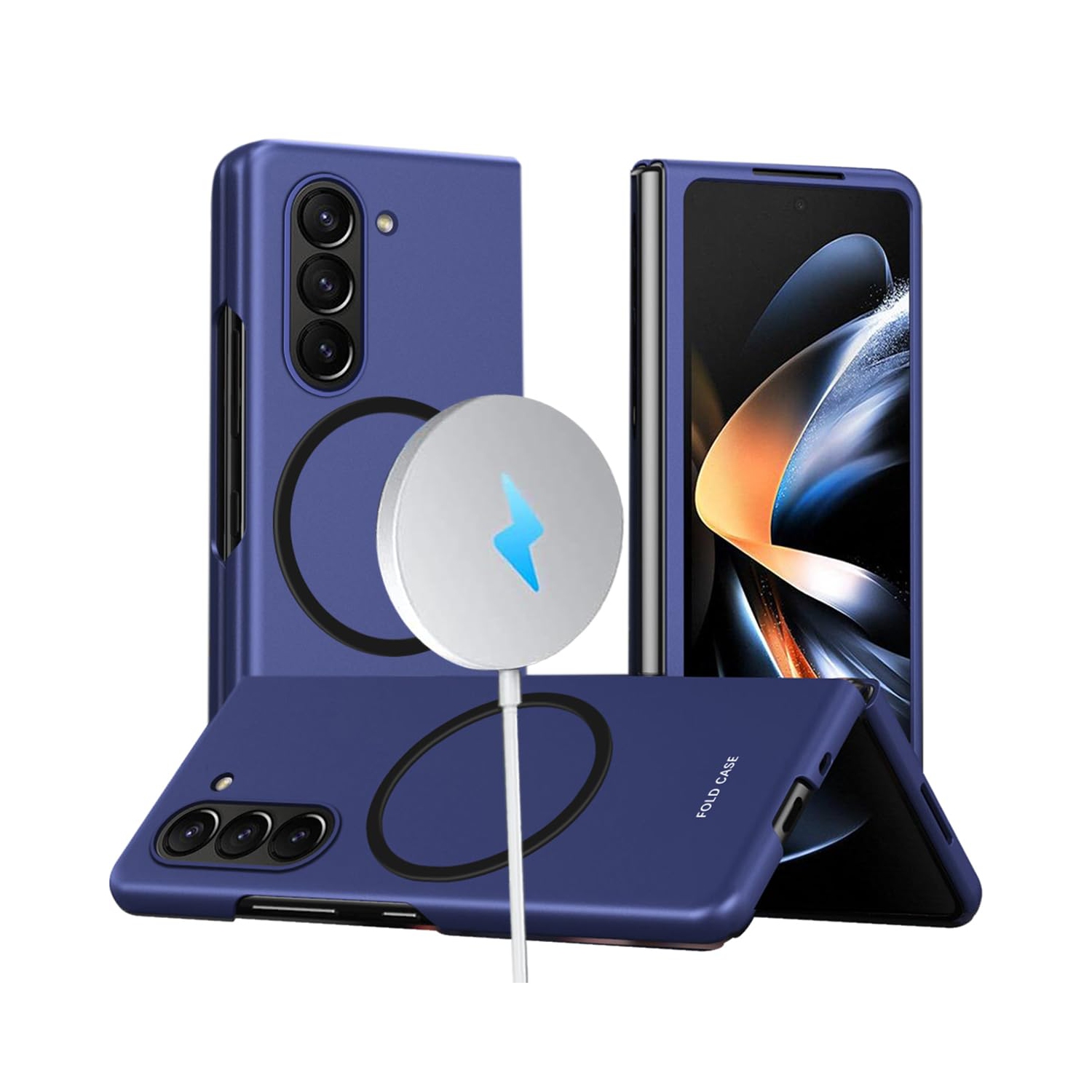 Étui pour Galaxy Z Fold 5 de Samsung compatible avec MagSafe, étui protecteur antichoc ultramince pour étui de téléphone Galaxy Z Fold 5, étui mince