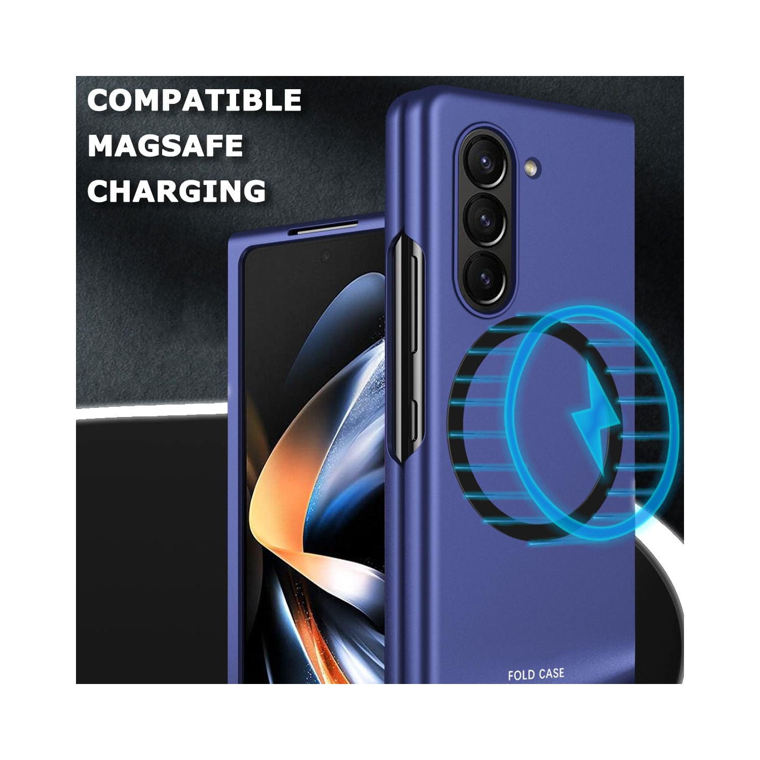 Étui pour Galaxy Z Fold 5 de Samsung compatible avec MagSafe, étui protecteur antichoc ultramince pour étui de téléphone Galaxy Z Fold 5, étui mince