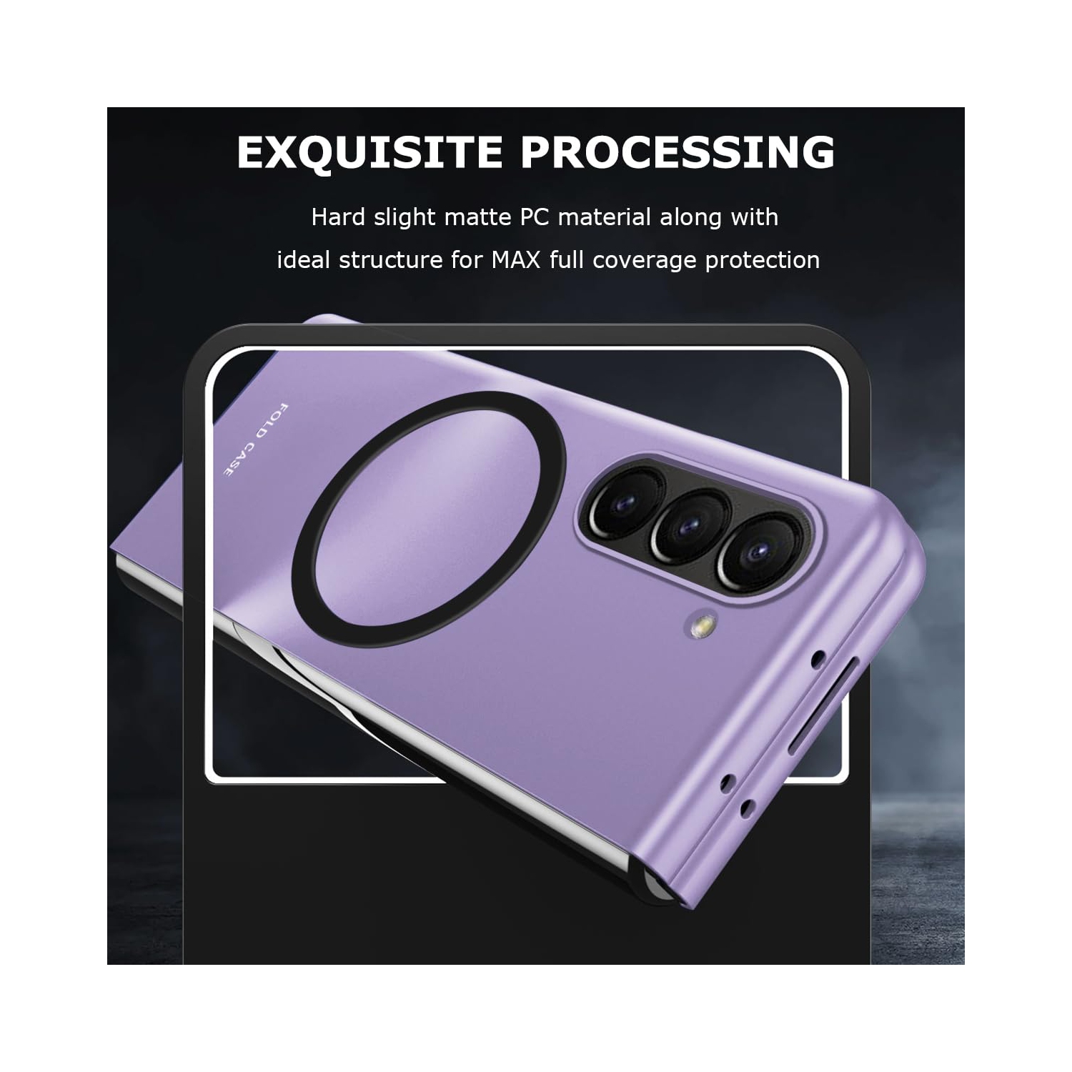 Étui de chargement magnétique sans fil pour Galaxy Z Fold 5 de Samsung de NINKI compatible, étui protecteur ultramince et léger pour Samsung Z Fold 5