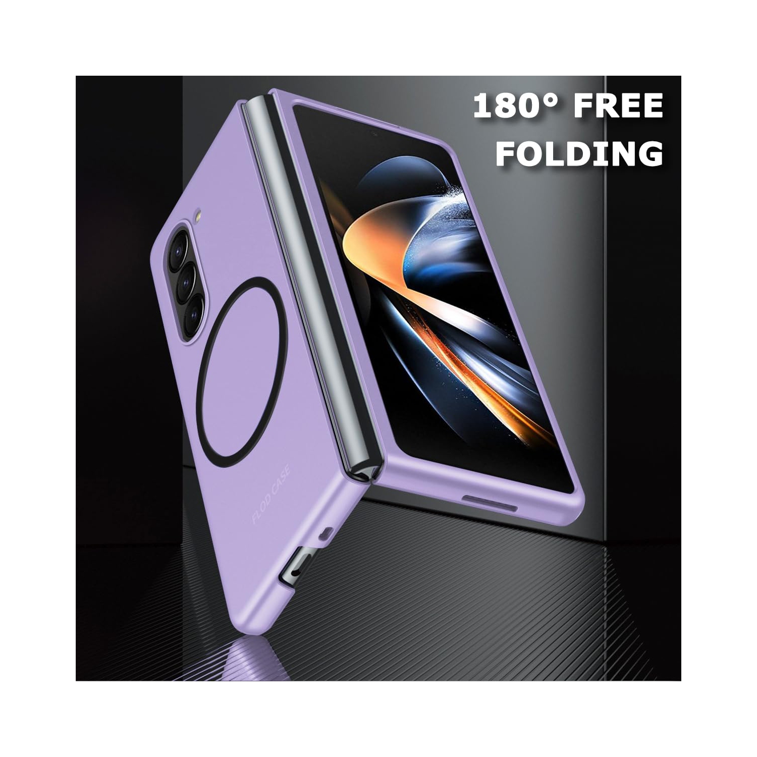 Étui de chargement magnétique sans fil pour Galaxy Z Fold 5 de Samsung de NINKI compatible, étui protecteur ultramince et léger pour Samsung Z Fold 5