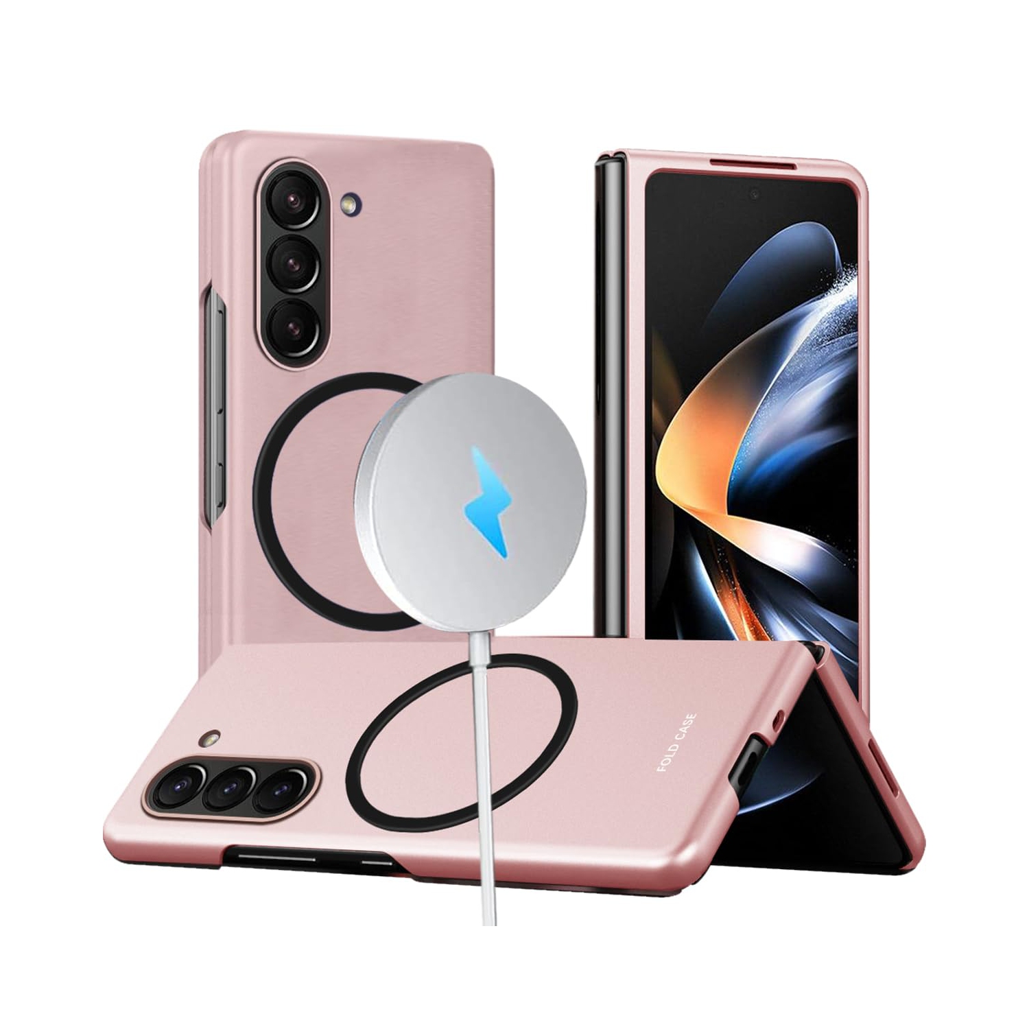 Étui de chargement sans fil pour Galaxy Z Fold 5 de Samsung, compatible avec les étuis de chargement sans fil MagSafe Fold 5 pour Galaxy Z Fold 5