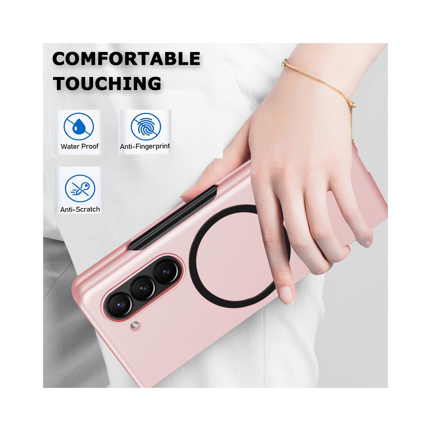 Étui de chargement sans fil pour Galaxy Z Fold 5 de Samsung, compatible avec les étuis de chargement sans fil MagSafe Fold 5 pour Galaxy Z Fold 5