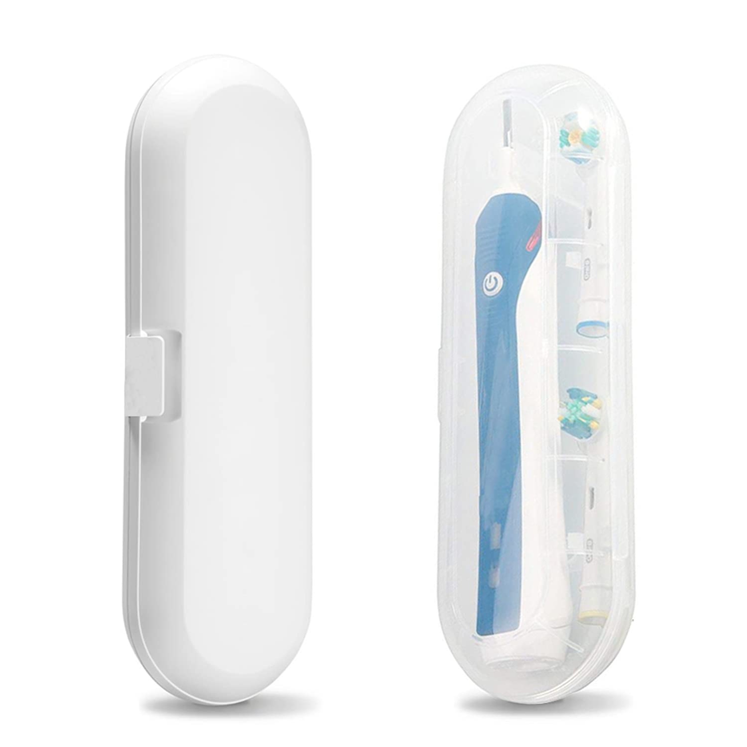 2 Pack Travel Electric Toothbrush Case, Oral-B Electric Toothbrush Holder Cover, Portable Hard Plastic Toothbrush Store Box Bag Fits Oral-B Pro 1000,