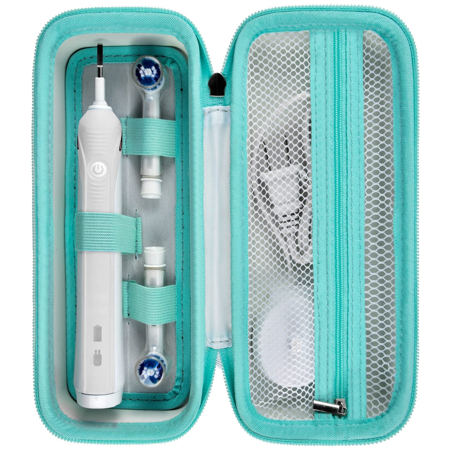 Toothbrush Travel Case Compatible with Oral-B Pro 1000, 2000, 3000, 3500, 1500/ for Philips Sonicare ProtectiveClean 4100 5100 Electric Toothbrush with Mesh Pocket for Accessories