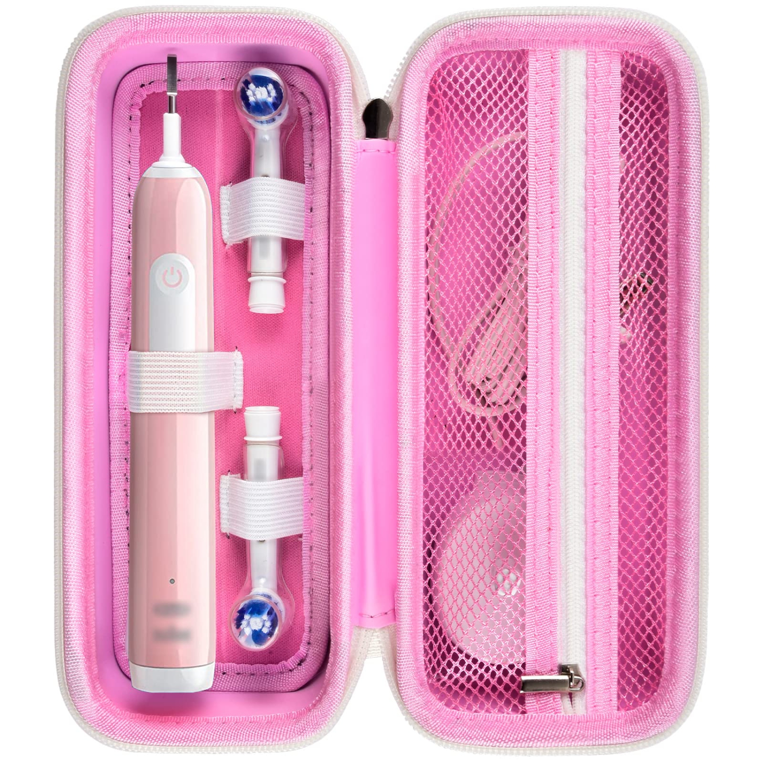 Toothbrush Travel Case Compatible with Oral-B Pro 1000, 2000, 3000, 3500, 1500/ for Philips Sonicare ProtectiveClean 4100 5100 Electric Toothbrush with Mesh Pocket for Accessories