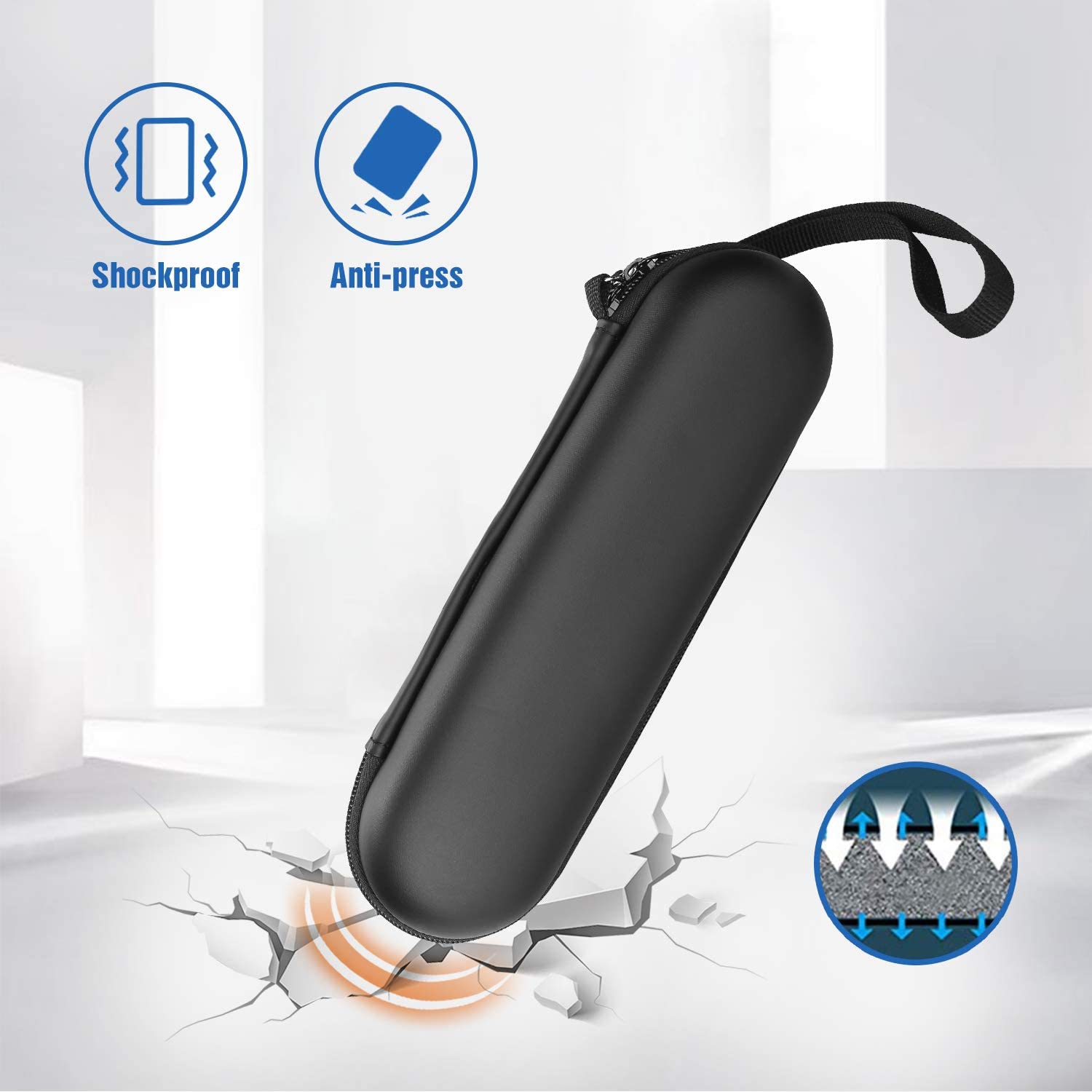 Étui de transport pour brosse à dents électrique Pro SmartSeries/IO Series/Sonicare ProtectiveClean d'Oral-B/Oral-B/Oral-B Pro, étui rigide en EVA