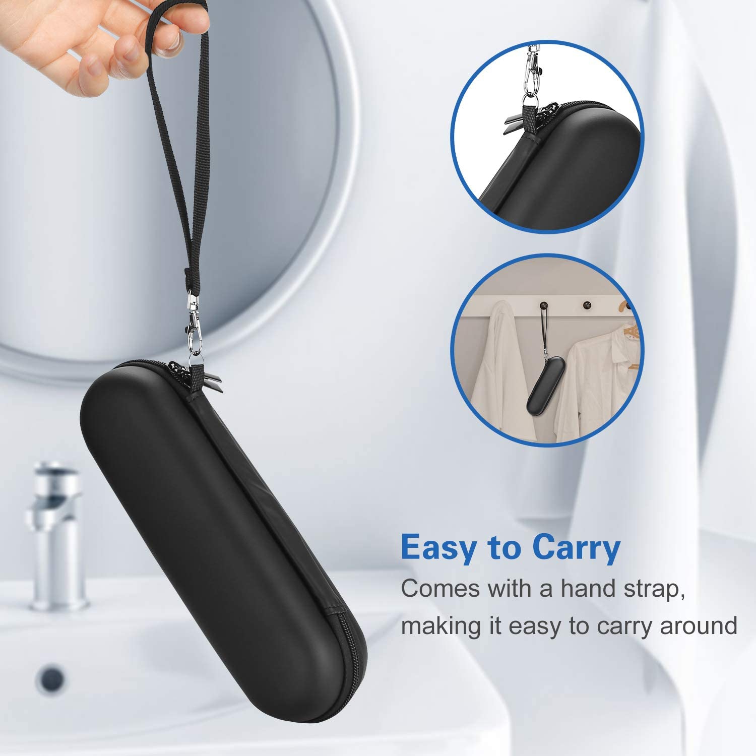 Étui de transport pour brosse à dents électrique Pro SmartSeries/IO Series/Sonicare ProtectiveClean d'Oral-B/Oral-B/Oral-B Pro, étui rigide en EVA