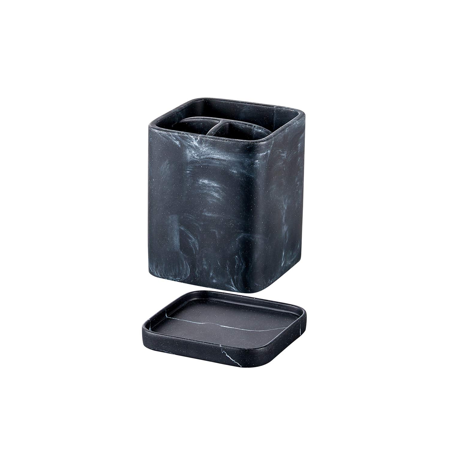 Porte-brosses à dents, brosse à dents électrique aspect marbre de comptoir brosse à dents pour maquillage Support de rasoir pour salle de bain avec