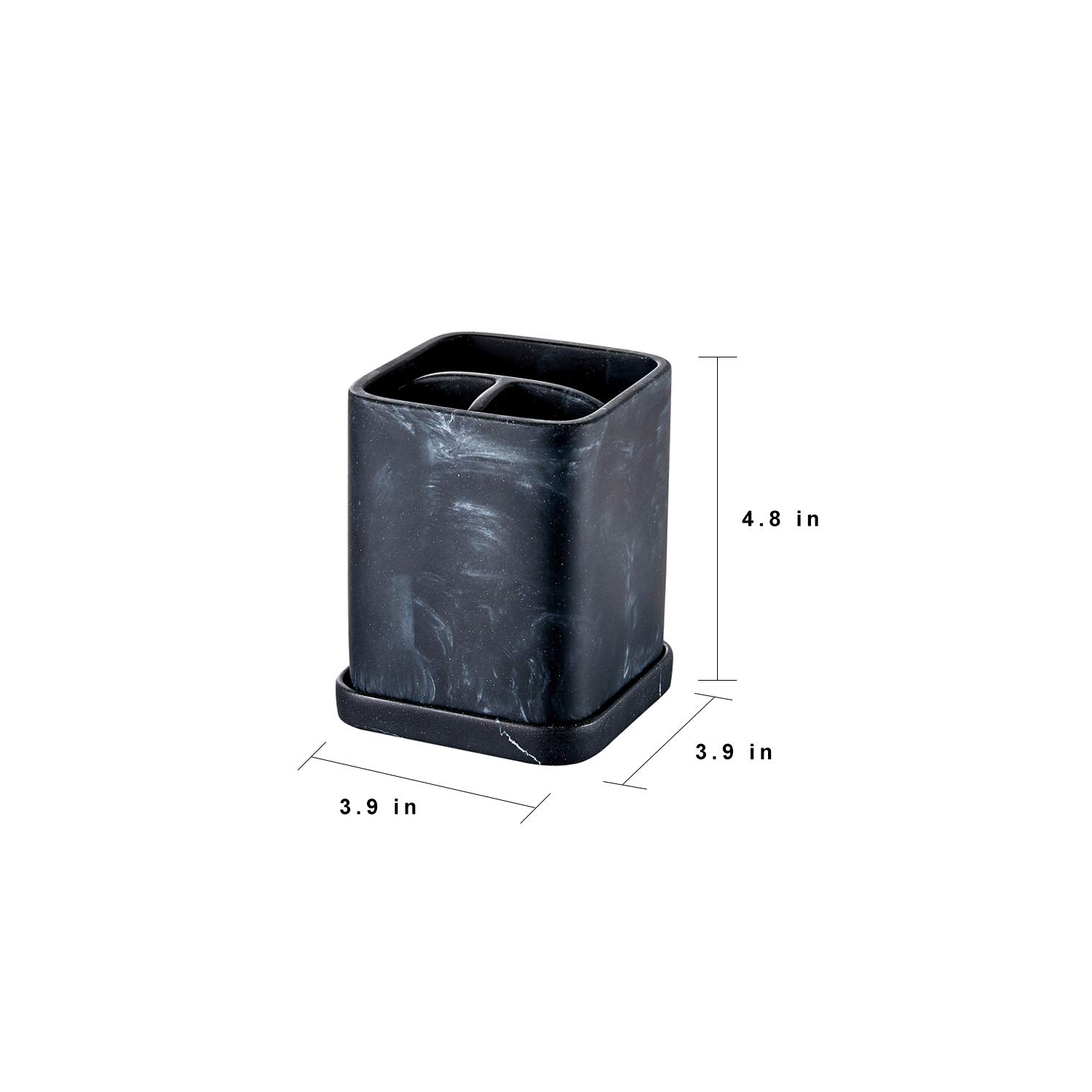 Porte-brosses à dents, brosse à dents électrique aspect marbre de comptoir brosse à dents pour maquillage Support de rasoir pour salle de bain avec