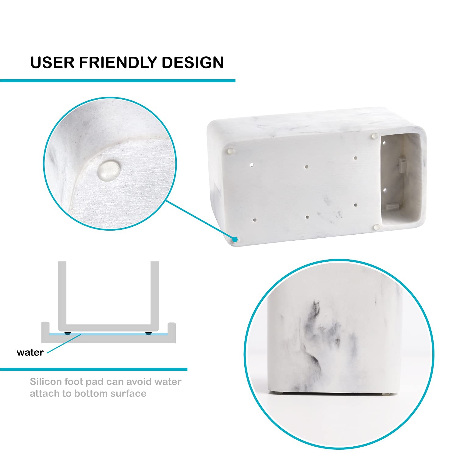 Porte-brosses à dents ZCCZ, rangement pour salle de bain porte-brosses à dents électriques, brosse à dentifrice et à maquillage, comptoir de