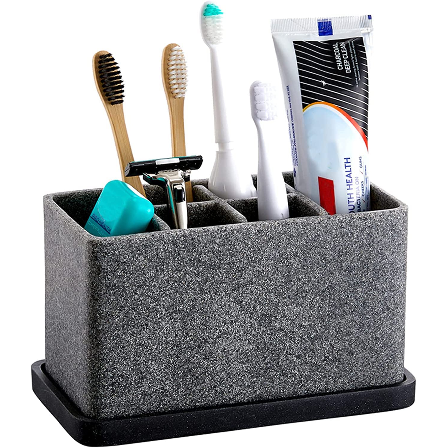Toothbrush Holder, Bathroom Storage Organizer Caddy for Electric Toothbrush, Toothpaste and Makeup Brush, Bathroom Organizers countertop, Support