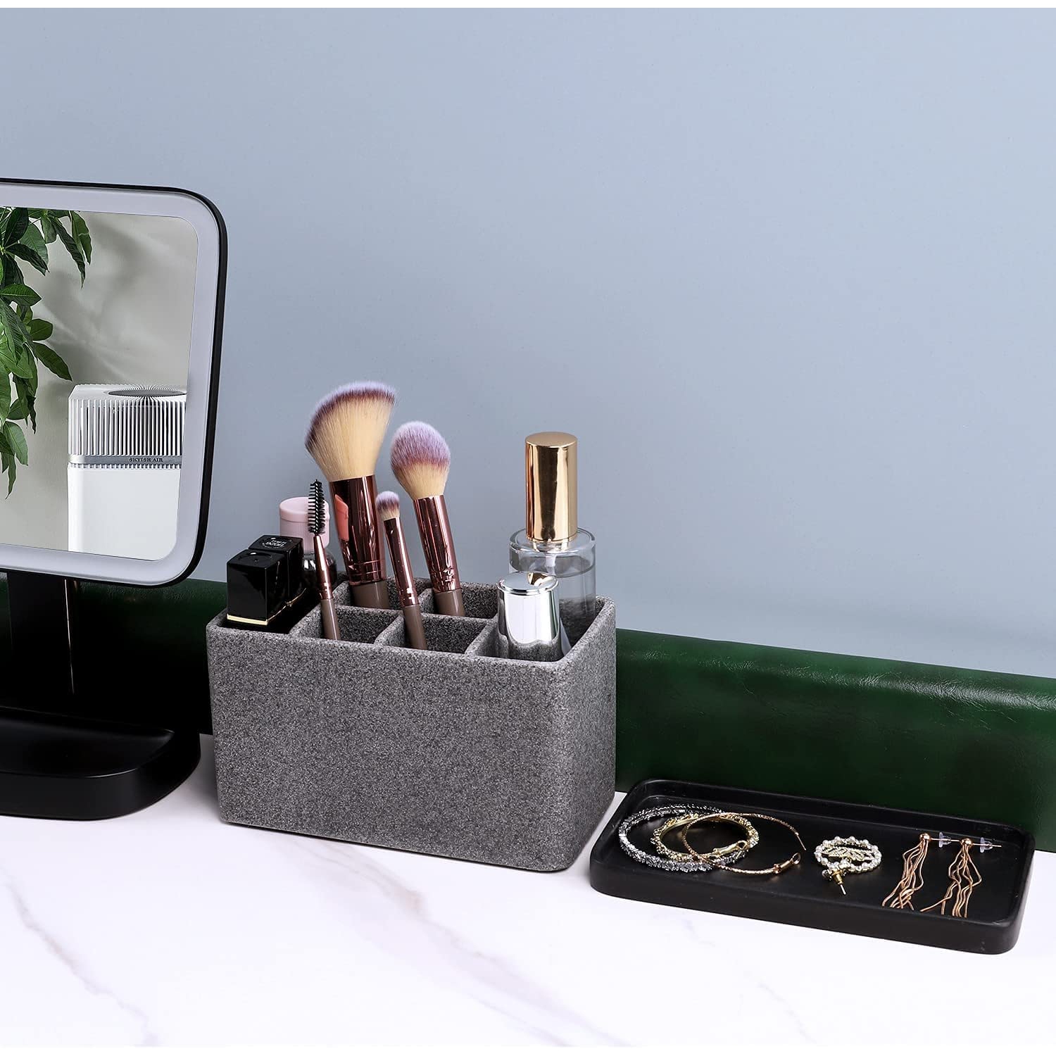 Toothbrush Holder, Bathroom Storage Organizer Caddy for Electric Toothbrush, Toothpaste and Makeup Brush, Bathroom Organizers countertop, Support