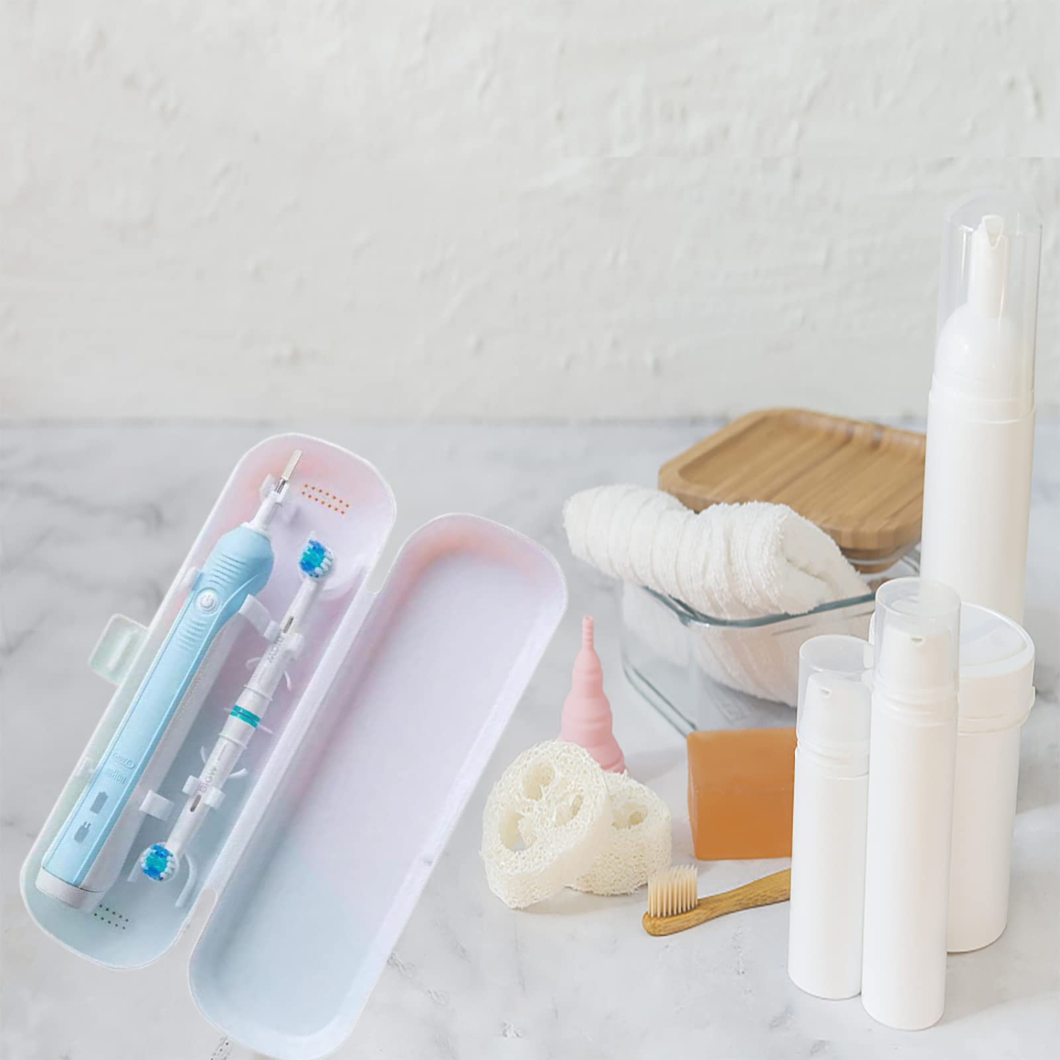 2 brosses à dents électriques, porte-brosses à dents portatif pour Oral-B Pro et autres brosses à dents électriques