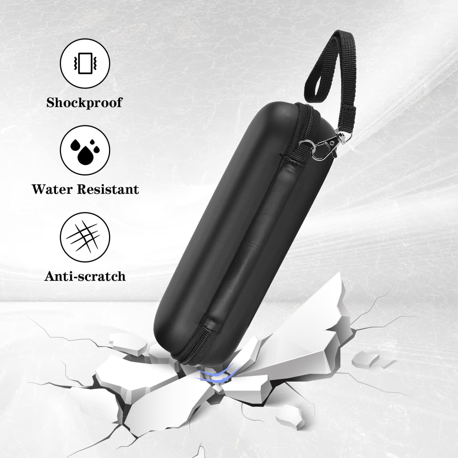 Electric Toothbrush Hard Travel Case Compatible with Oral-B Pro 1000 8000, Philips Sonicare 1100 5100 6100, Carrying Bag Carrier for Battery Power