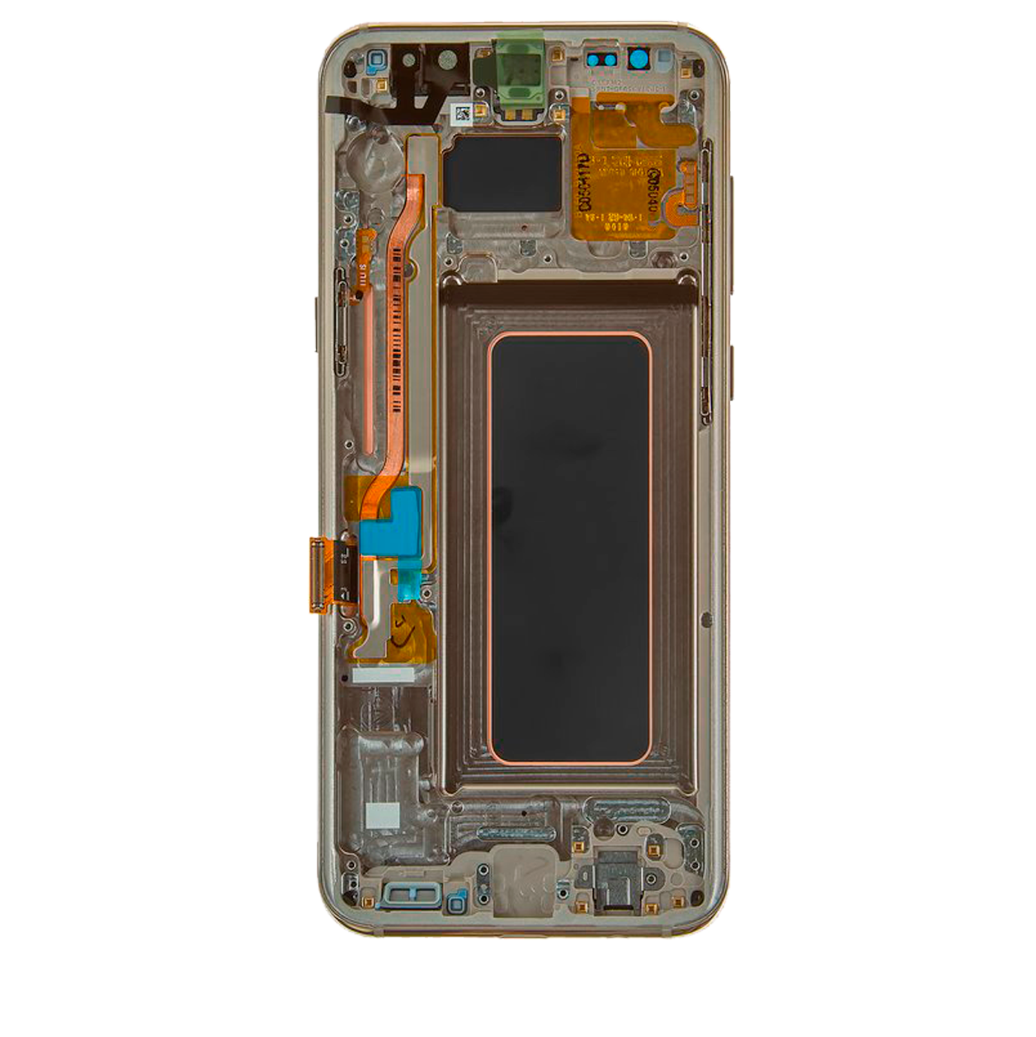 Assemblage DELO de rechange avec cadre compatible avec le Galaxy S8 plus de Samsung (érable doré)