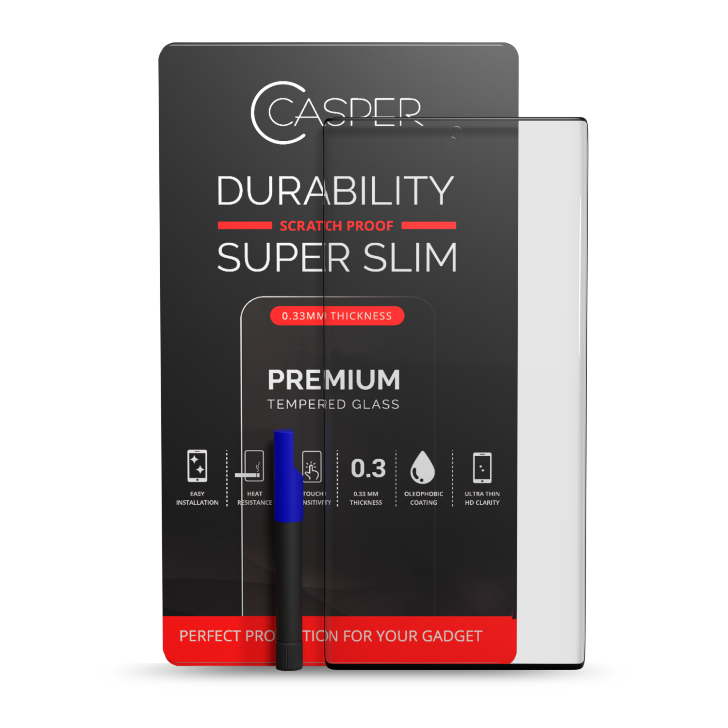 Replacement Casper UV Tempered Glass With Glue Compatible For Samsung Galaxy S23 Ultra (Retail Pack)