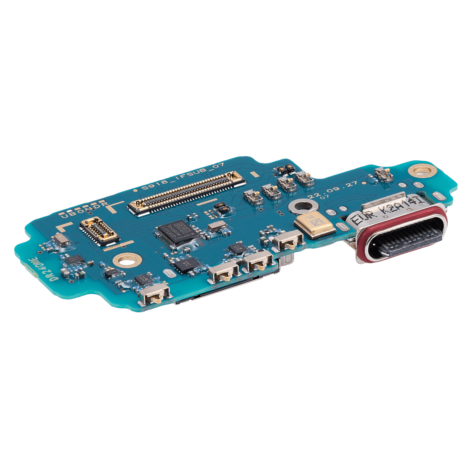 Replacement Charging Port Board With Sim Card Reader Compatible For Samsung Galaxy S23 Ultra 5G (International Version)