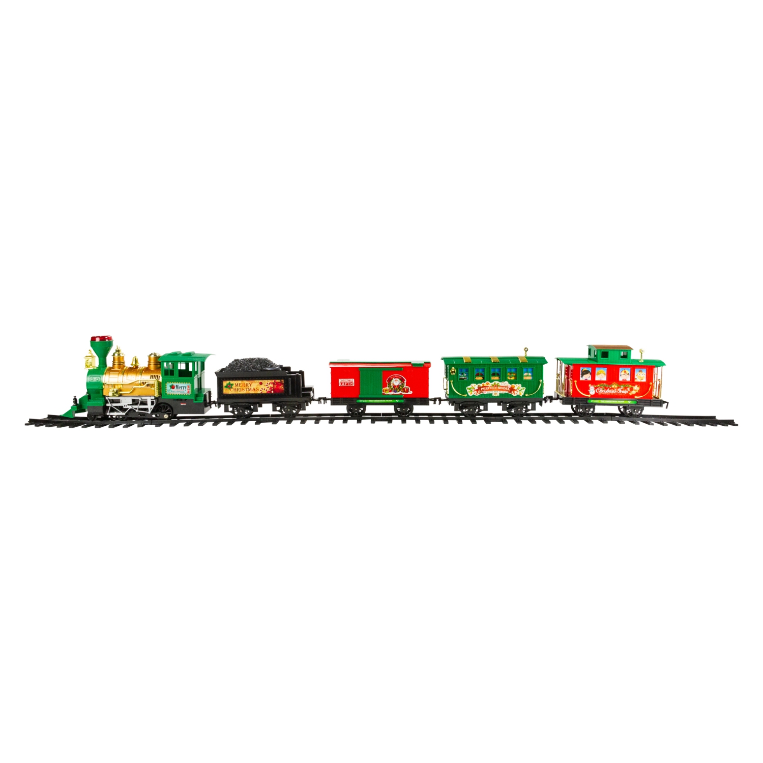 21-Piece Battery Operated Lighted & Animated Christmas Express Train Set with Sound