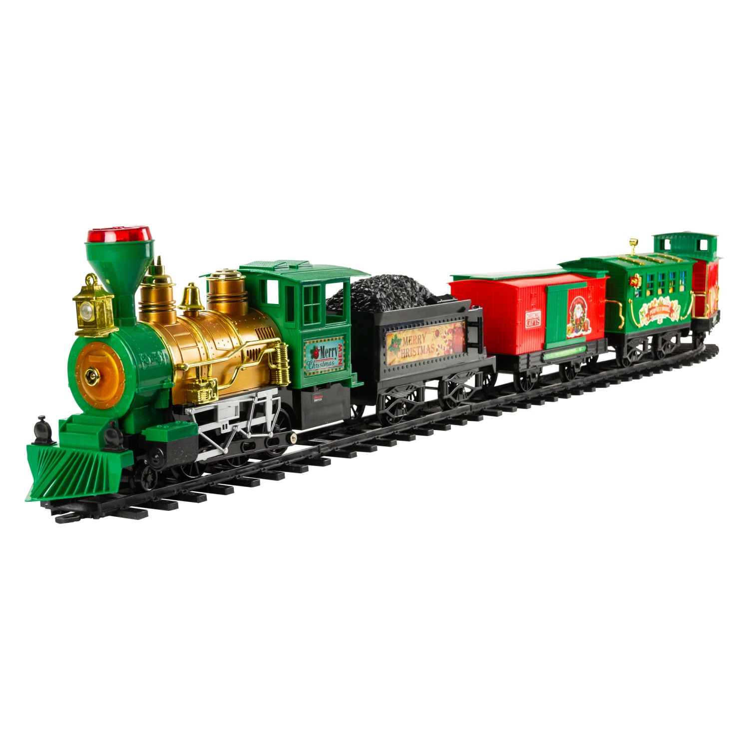 21-Piece Battery Operated Lighted & Animated Christmas Express Train Set with Sound