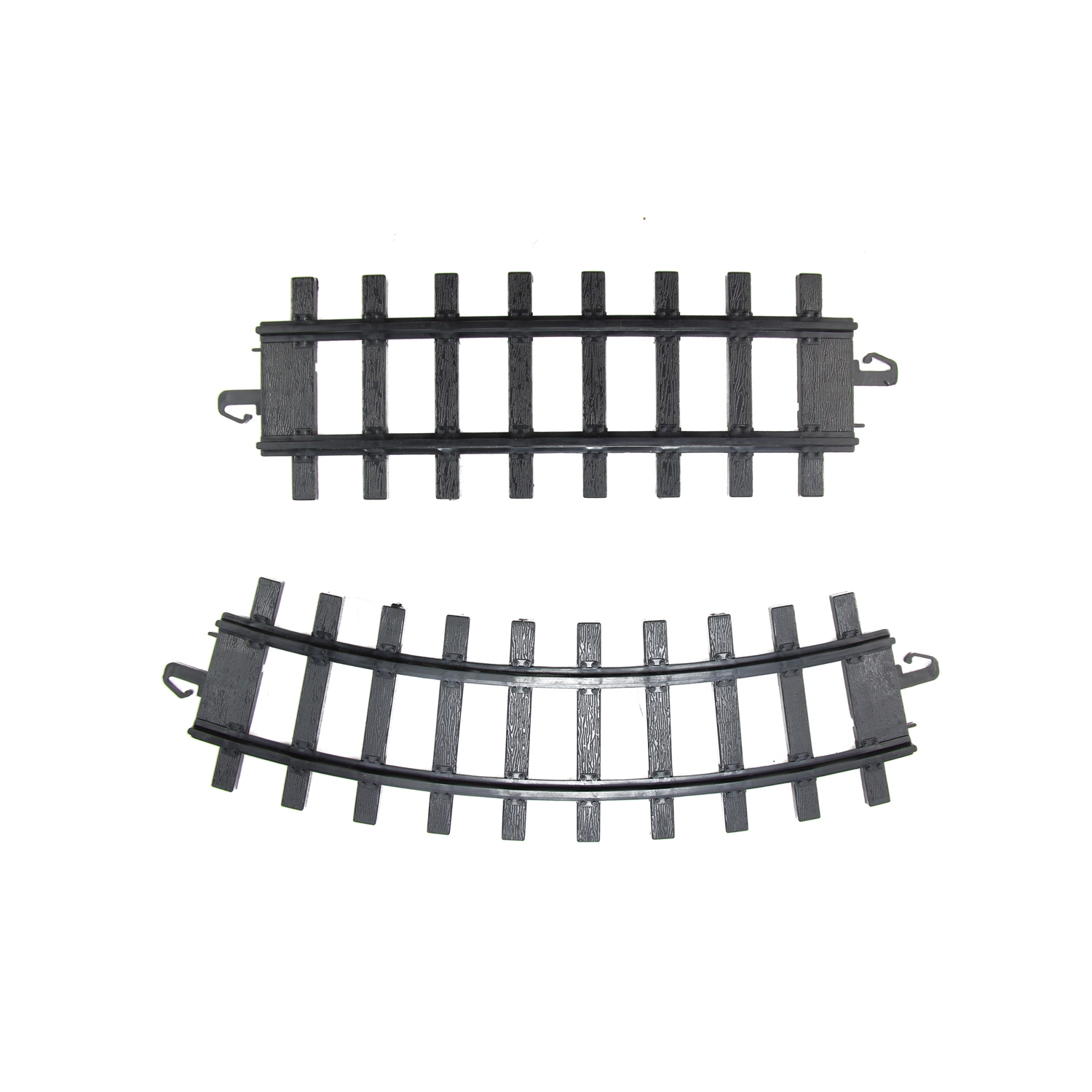 Club Pack of 12 Black Replacement Train Set Track Pieces 10"