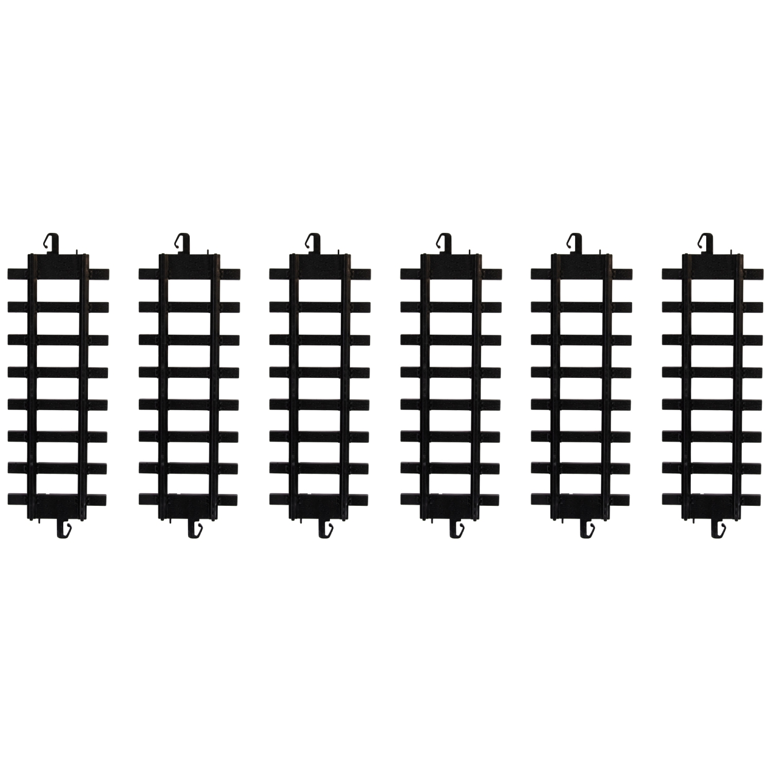 Club Pack of 12 Black Replacement Train Set Track Pieces 10"