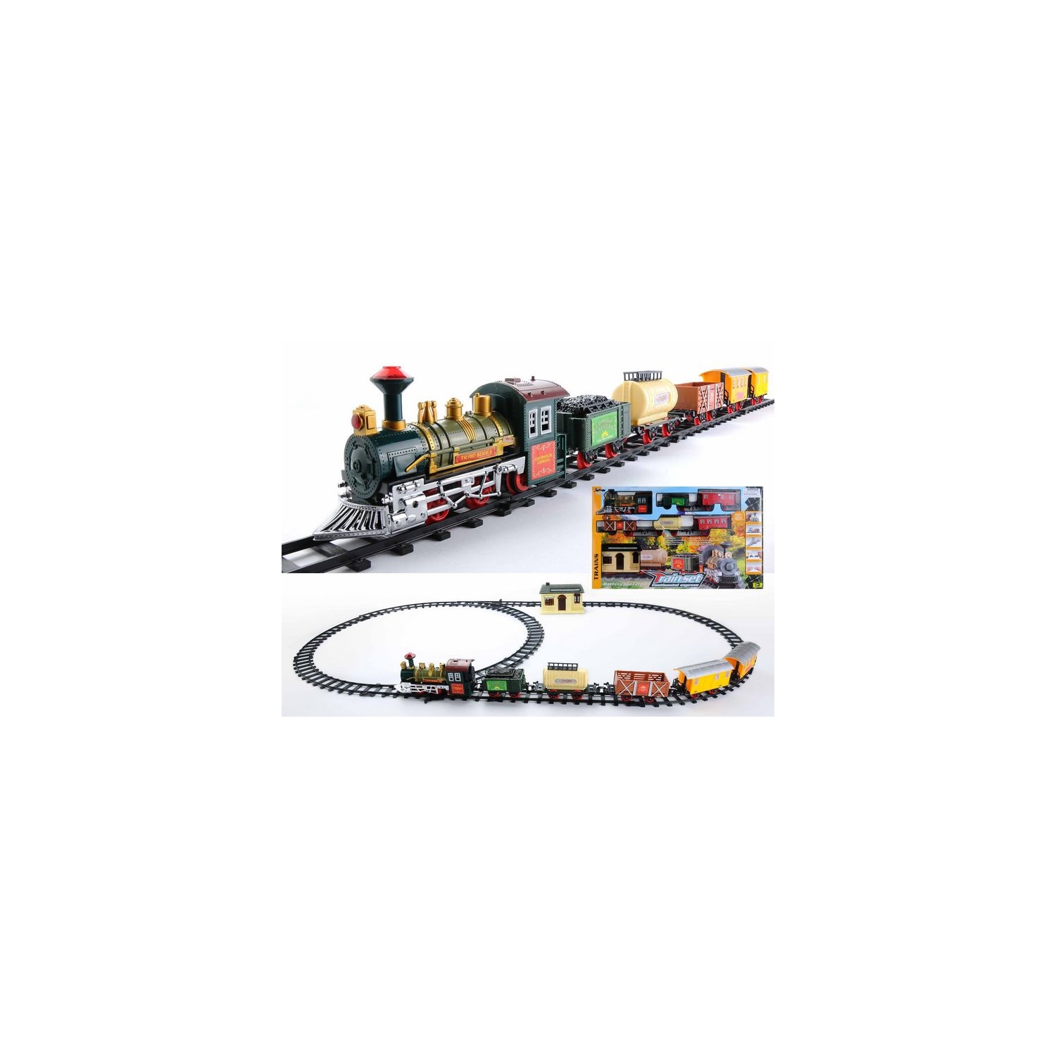 18-Piece Lighted and Animated Continental Express Train Set with Sound