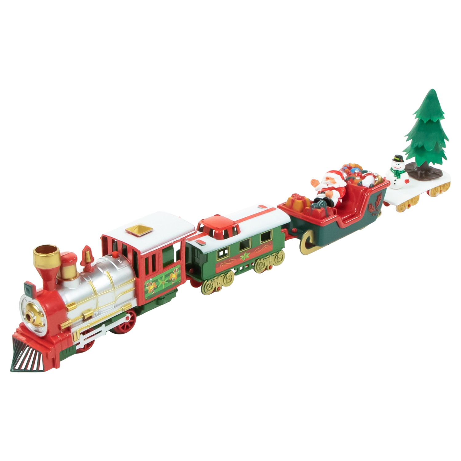 Lighted and Animated Christmas Tree Train Set with Sound - 31 Piece Set