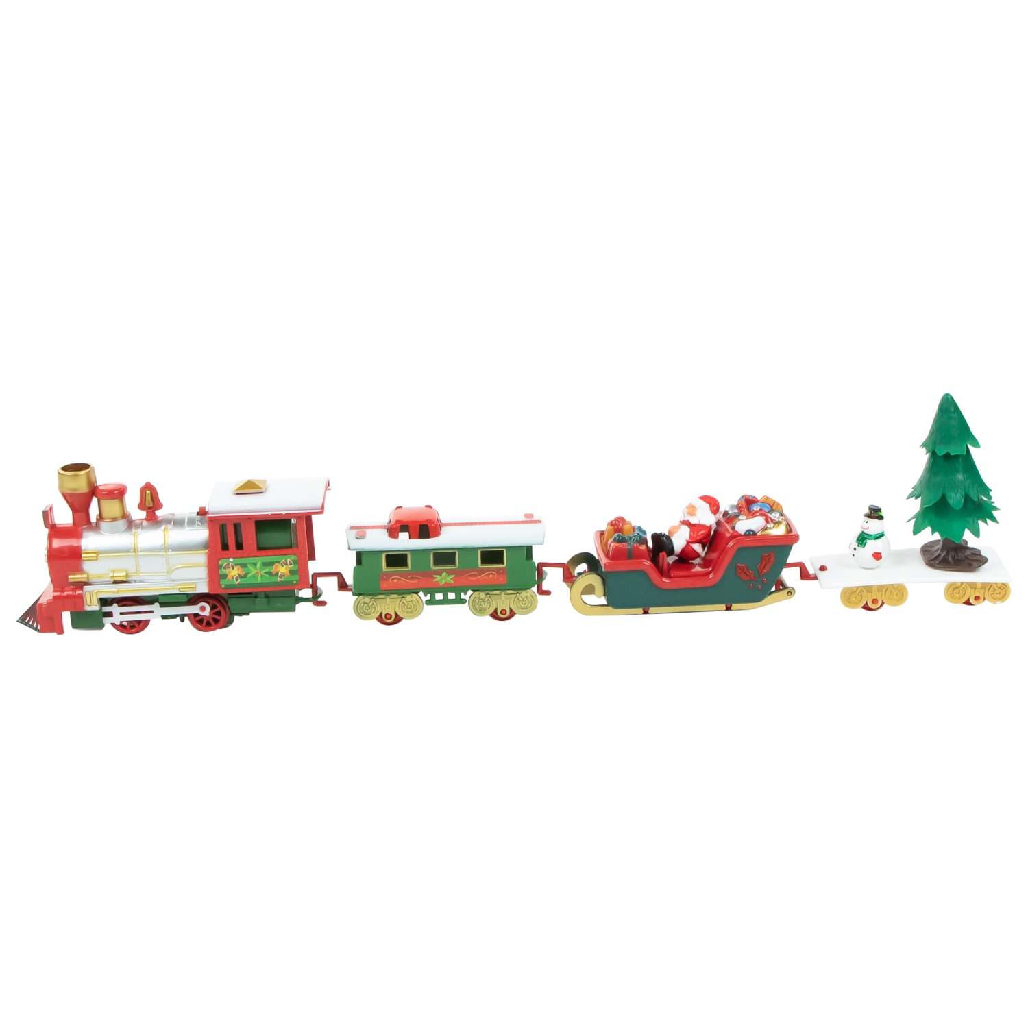 Lighted and Animated Christmas Tree Train Set with Sound - 31 Piece Set