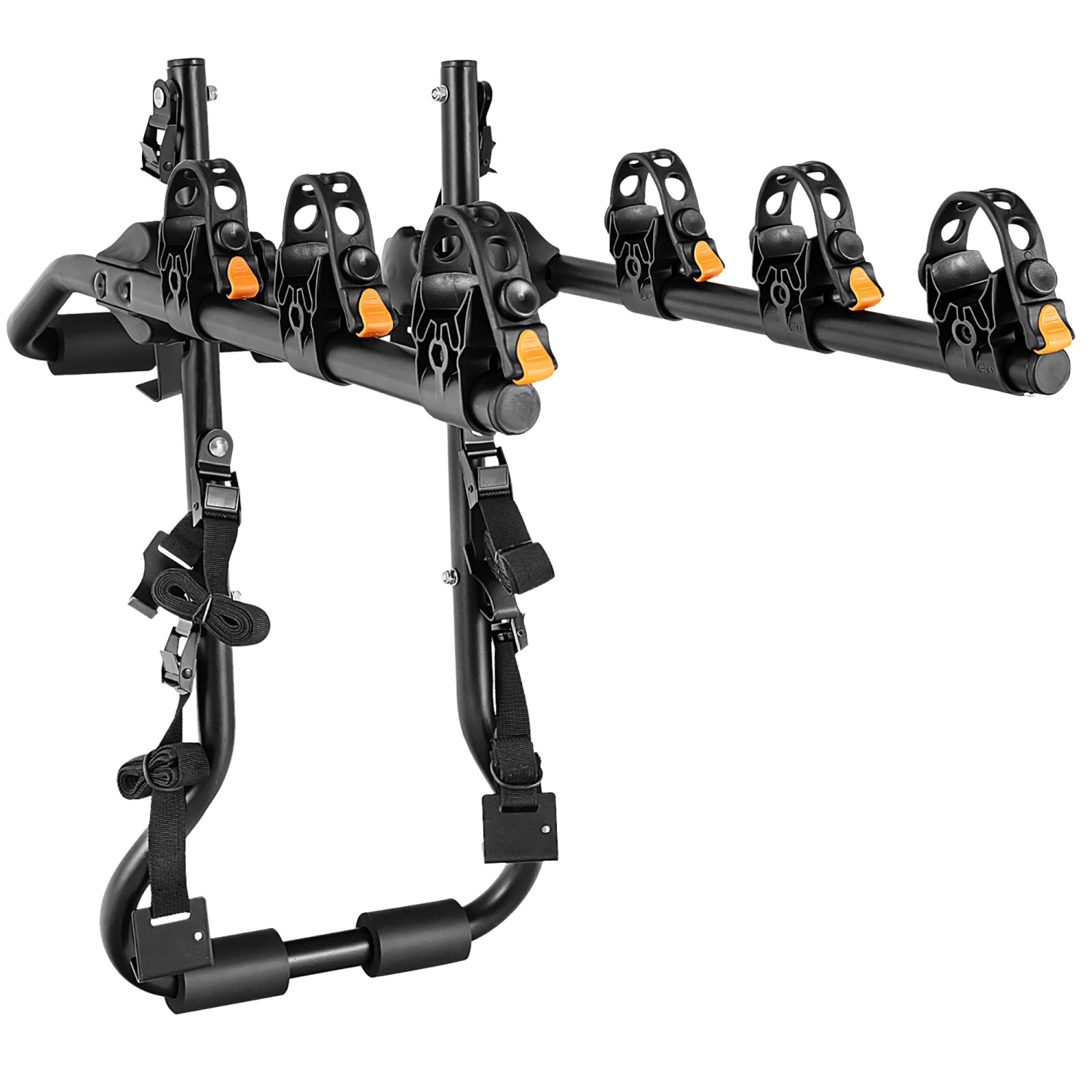 Costway 3-Bike Trunk Mounted Bike Rack Bike Carrier Rack for Sedan Hatchback Minivan